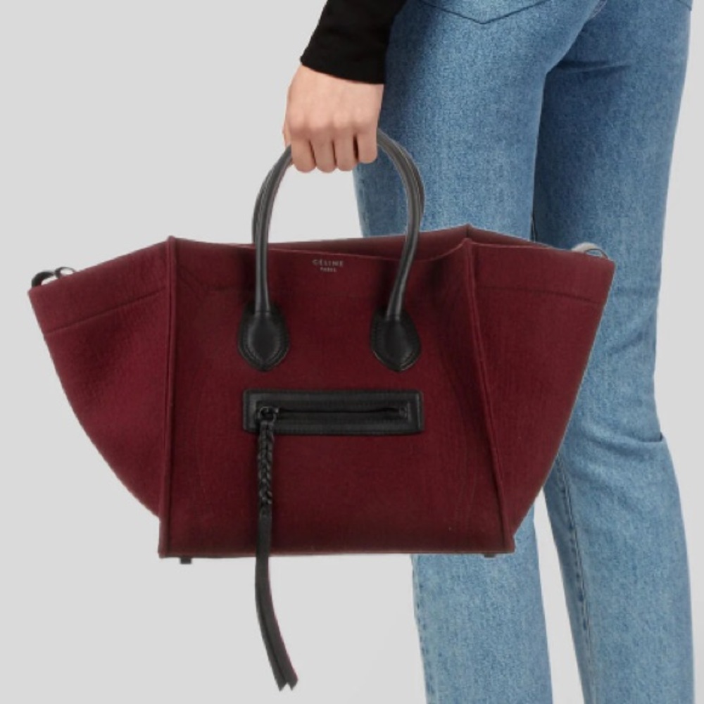 CELINE Phantom Red & Black Medium Luggage